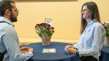 Dr. Lark Coffey meeting with prospective students